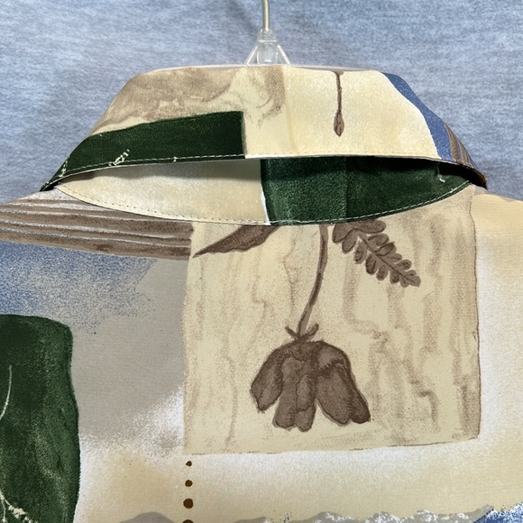 BEVERLY ROSE Color Block Oversized Relaxed Fit Button Up Shirt w/ Long Sleeves - Picture 4 of 16